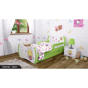 Vyrobeno v EU Dětská postel Dream vzor 37 160x80 cm zelená