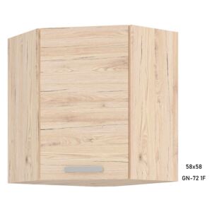 Kuchyňská skříňka horní rohová TOULOUSE 58x58 GN-72 1F, 58,5/58,5,x71,5x31, dub Bordeaux
