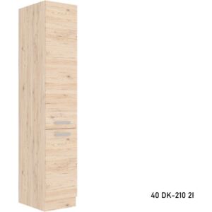 Kuchyňská skříňka vysoká TOULOUSE 40 DK-210 2F, 40x210x57, dub Bordeaux