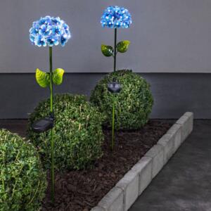 Hortensia solární světlo ve tvaru květiny, modré