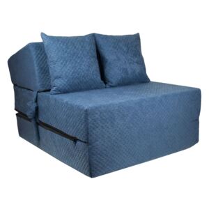Rozkládací křeslo - matrace pro hosty Comfort tmavě modré 70x200x15 cm