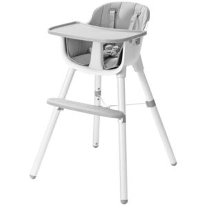 Dětská jídelní židlička EcoToys 2v1 šedá