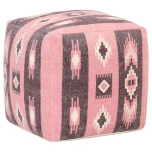 Taburet s potiskem růžový 45 x 45 x 45 cm bavlna