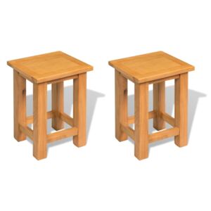 Přístavné stolky 2 ks 27 x 24 x 37 cm masivní dubové dřevo