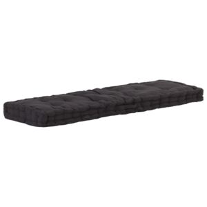 Poduška na nábytek z palet bavlna 120 x 40 x 7 cm černá