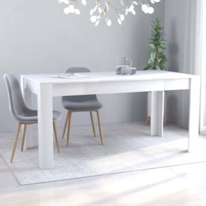 Jídelní stůl bílý 160 x 80 x 76 cm dřevotříska