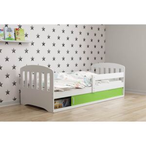 Dětská postel Bohuš 1 80x160 - 1 osoba – Bílá, Zelená