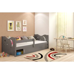 Dětská postel Andrea 1 80x160 - 1 osoba - Grafitová, Grafit