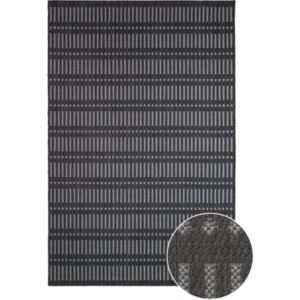 MCTHREE Kusový koberec Sisal Classic 7624/K708 černý, Rozměr 67 x 130 cm