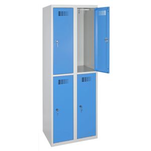 RUDETA Maloobjemová šatní skříň - 4 dveřová 1800 x 600 x 500 mm Barva: modrá