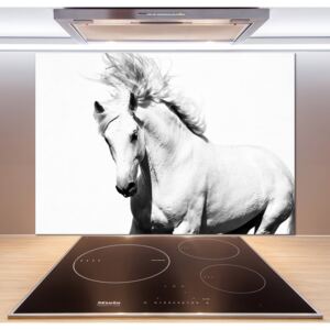 Skleněný panel do kuchynské linky Bílý kůň