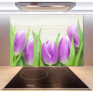 Panel do kuchyně Fialové tulipány