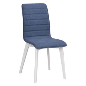 Modrá jídelní židle s bílými nohami Folke Grace