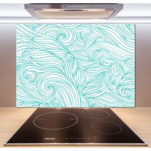 Panel do kuchyně Modré vlny