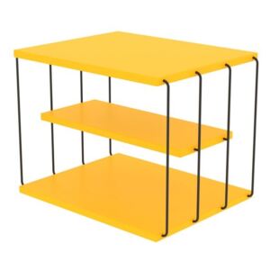 Přístavný stolek TLOS LIFON žlutá/černá