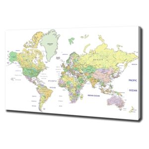 Foto obraz na plátně Mapa světa