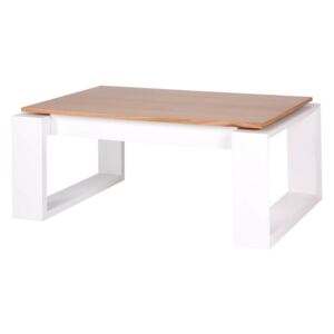 Hnědo-bílý konferenční stolek sømcasa Porto