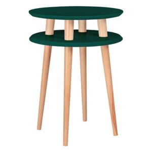 Ragaba Odkládací stolek Iram, 45x45x61 cm, lahvově zelená/přírodní