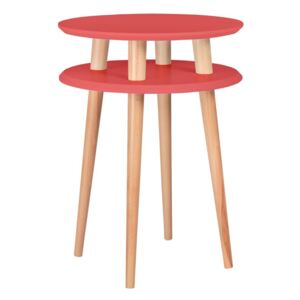 Ragaba Odkládací stolek Iram, 45x45x61 cm, korálová/přírodní