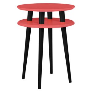 Ragaba Odkládací stolek Iram, 45x45x61 cm, korálová/černá