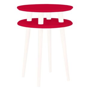 Ragaba Odkládací stolek Iram, 45x45x61 cm, červená/bílá