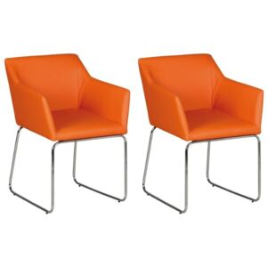 Konferenční židle KONSTRUKT, oranžová, 2 ks