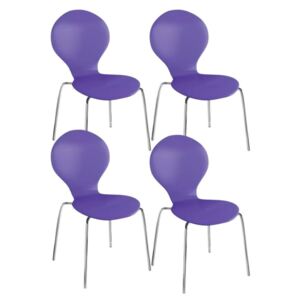 Dřevěná jídelní židle CANDY, fialová