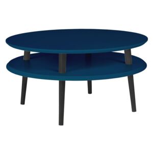 Ragaba Konferenční stolek Iram, 70x70x35 cm, petrolejová/černá