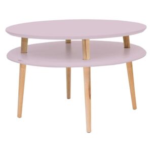 Ragaba Konferenční stolek Iram Big, 70x70x45 cm, růžová/přírodní