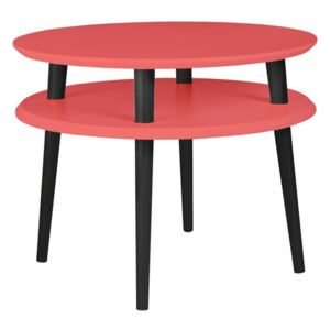 Ragaba Konferenční stolek Iram Small, 57x57x45 cm, korálová/černá