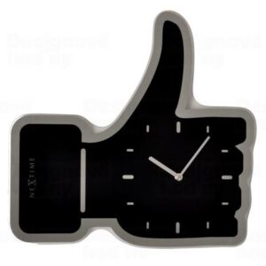 Designové nástěnné hodiny 3072zw Nextime Facebook Like 42cm