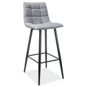 Barová čalouněná židle SPICE H-1 šedá/černá