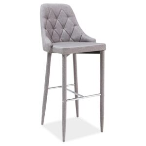 Barová čalouněná židle TRIX H-1 šedá