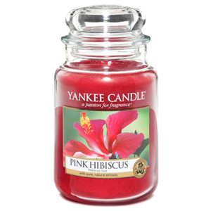 Svíčka ve skleněné dóze Yankee Candle Růžový ibišek, 623 g