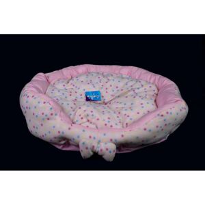 Růžový psí pelíšek - 57x52 cm (Fleecový pelíšek v zajímavém barevném provedení. Ideální místo pro odpočinek vašeho psa, které je krásné i praktické zároveň.)