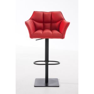 Barová židle Damas B1 ~ koženka, černý rám Barva Červená