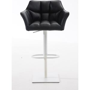 Barová židle Damas W1~ koženka, bílý rám Barva Černá