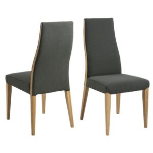 Nordstyle Šedá jídelní židle Cistana 2ks, 47x63x104 cm