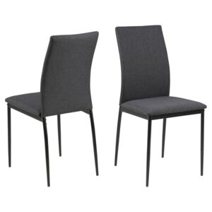 Nordstyle Šedá jídelní židle Bajrami 4ks, 43,5x53x92 cm