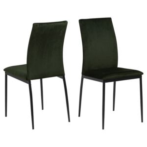 Nordstyle Zelená jídelní židle Bajrami 4ks, 43,5x53x92 cm