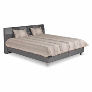 Čalouněná postel Nice, s úložným prostorem, 160x200, šedá
