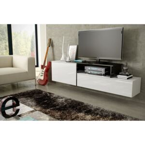 Cama Meble Závěsný televizní stolek SIGMA 3 Barva: bílá/černá