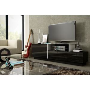 Cama Meble Televizní stolek SIGMA 3 Barva: černá/bílá