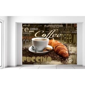 Gario Fototapeta Chutná káva a croissant Materiál: Latexová (lepidlo zdarma), Velikost: 200 x 150 cm