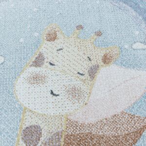Dětský kusový koberec Lucky 3612 blue kruh | Modrá Typ: kulatý 160x160 cm
