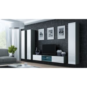 Cama Meble Obývací stěna VIGO 18 Barva: šedá/bílá