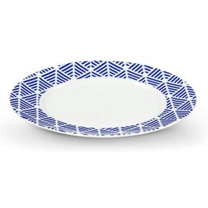 EmaHome LIVIDUS Dezertní talíř / pr. 19 cm / bílá/modrá