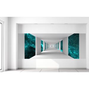 Gario Fototapeta Chodba a tyrkysový vesmír Materiál: Latexová (lepidlo zdarma), Velikost: 268 x 100 cm