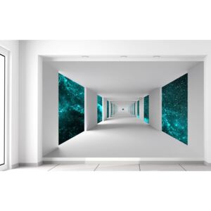 Gario Fototapeta Chodba a tyrkysový vesmír Materiál: Samolepící, Velikost: 402 x 240 cm