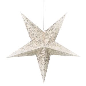 LATERNA MAGICA Papírová dekorační hvězda 60 cm - bílá/zlatá